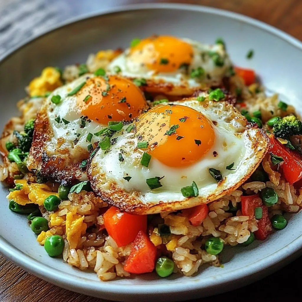 Gebratener Reis mit Gemüse und Ei