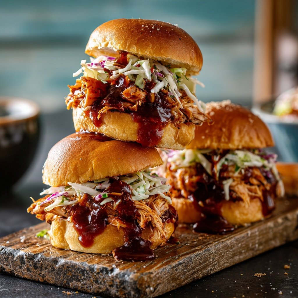 Saftige Barbecue Hühnchen Slider
