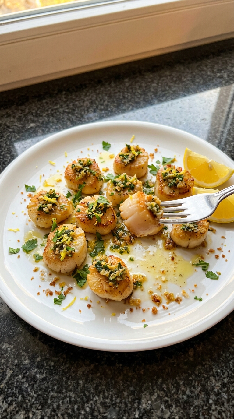 Gebratene Jakobsmuscheln mit Gremolata​