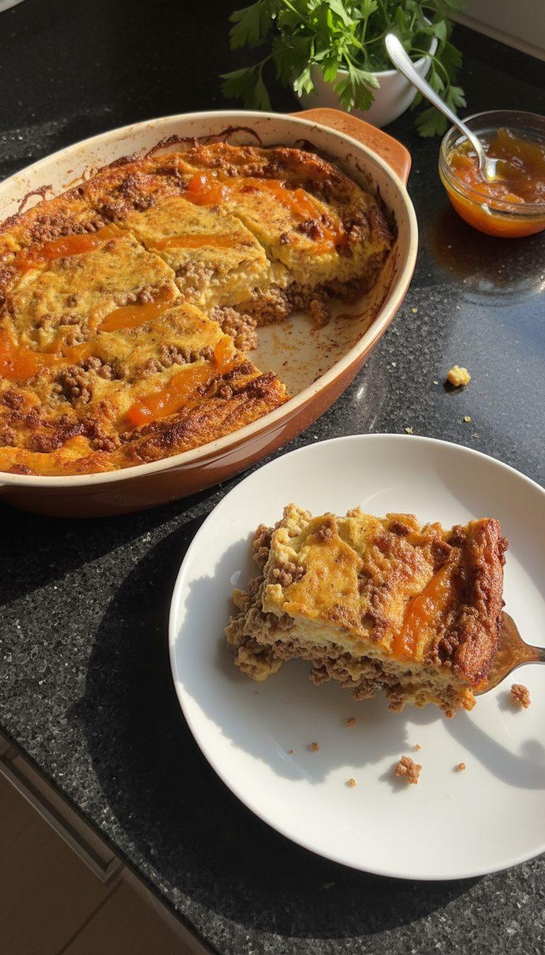 Hackfleisch Bobotie Auflauf