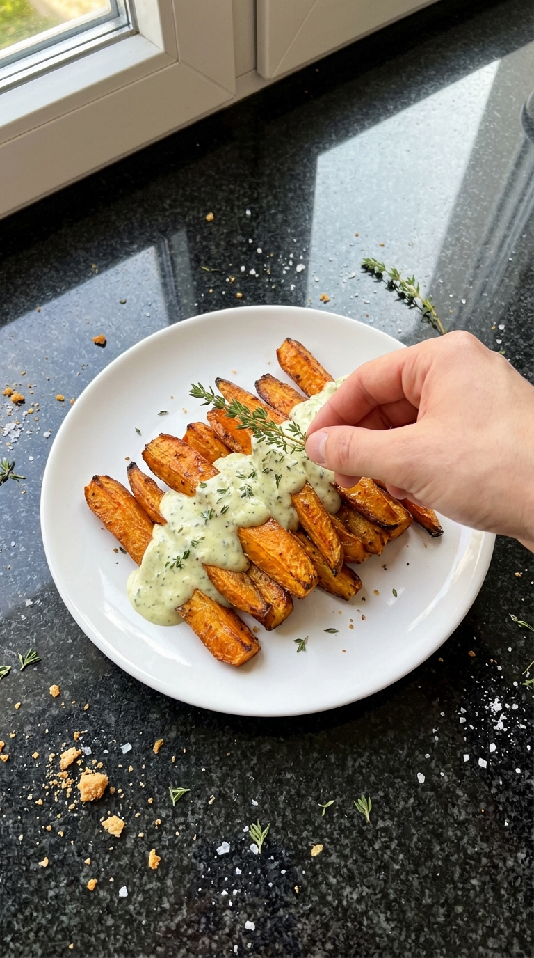 Thymian Aioli Ofenkarotten