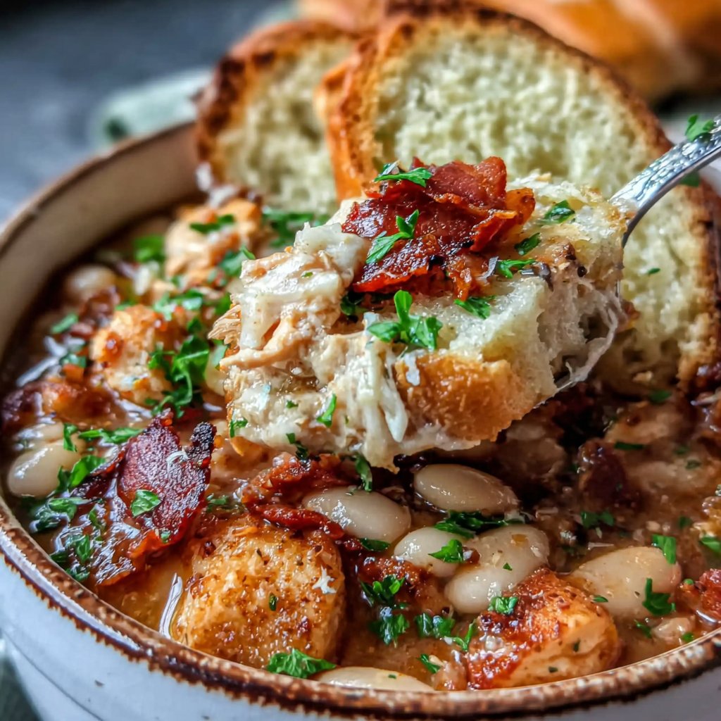 Weißes Bohnen Hähnchen Chili