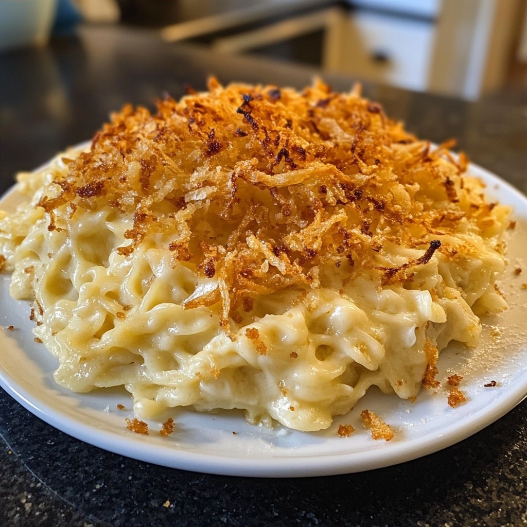 Käse Spätzle mit Röstzwiebeln