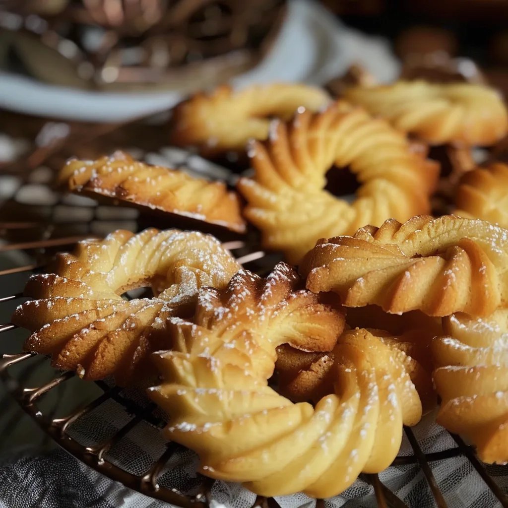 Einfaches Spritzgebäck mit dem Spritzbeutel