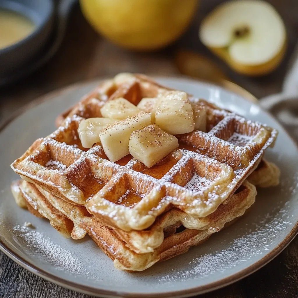 Haferlocken Apfelmus Waffeln