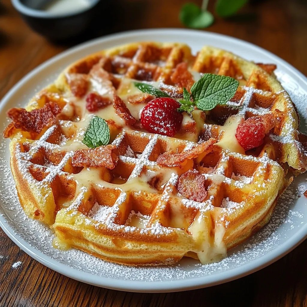 Herzhafte Pizza Waffeln