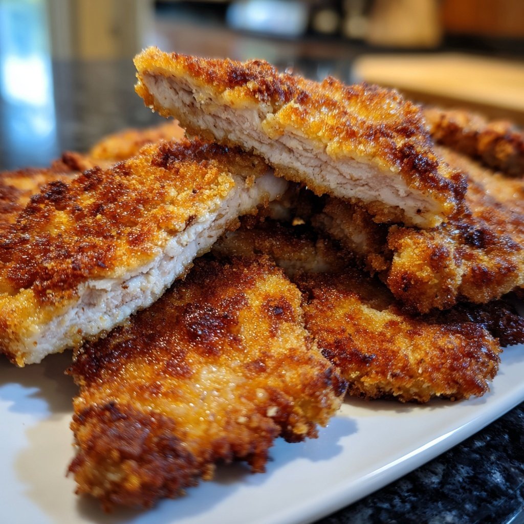 Knuspriges Paniertes Rindfleischschnitzel