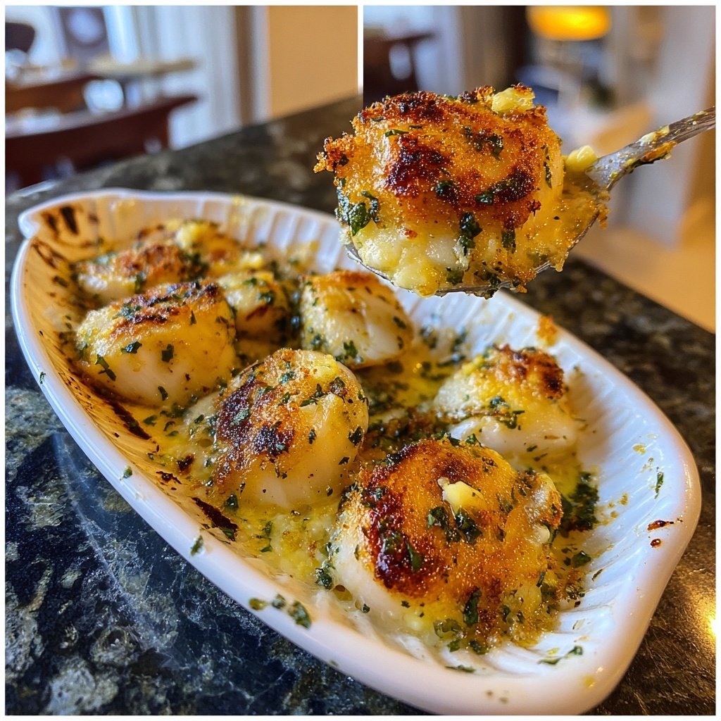 Jakobsmuscheln mit Zitrone Butter Knoblauch