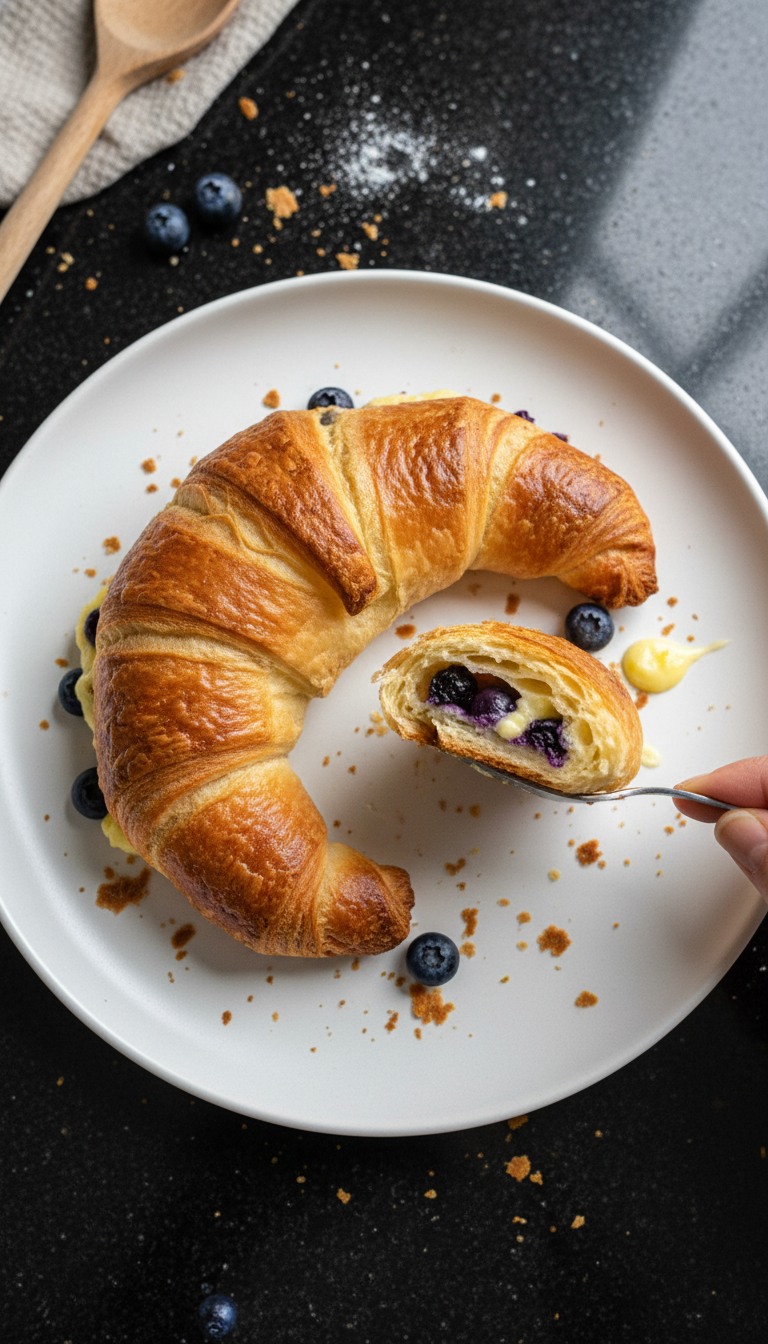 Heidelbeer Zitronen Frischkäse Croissant​