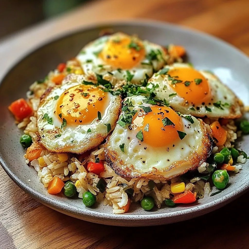 Gebratener Reis mit Gemüse und Ei