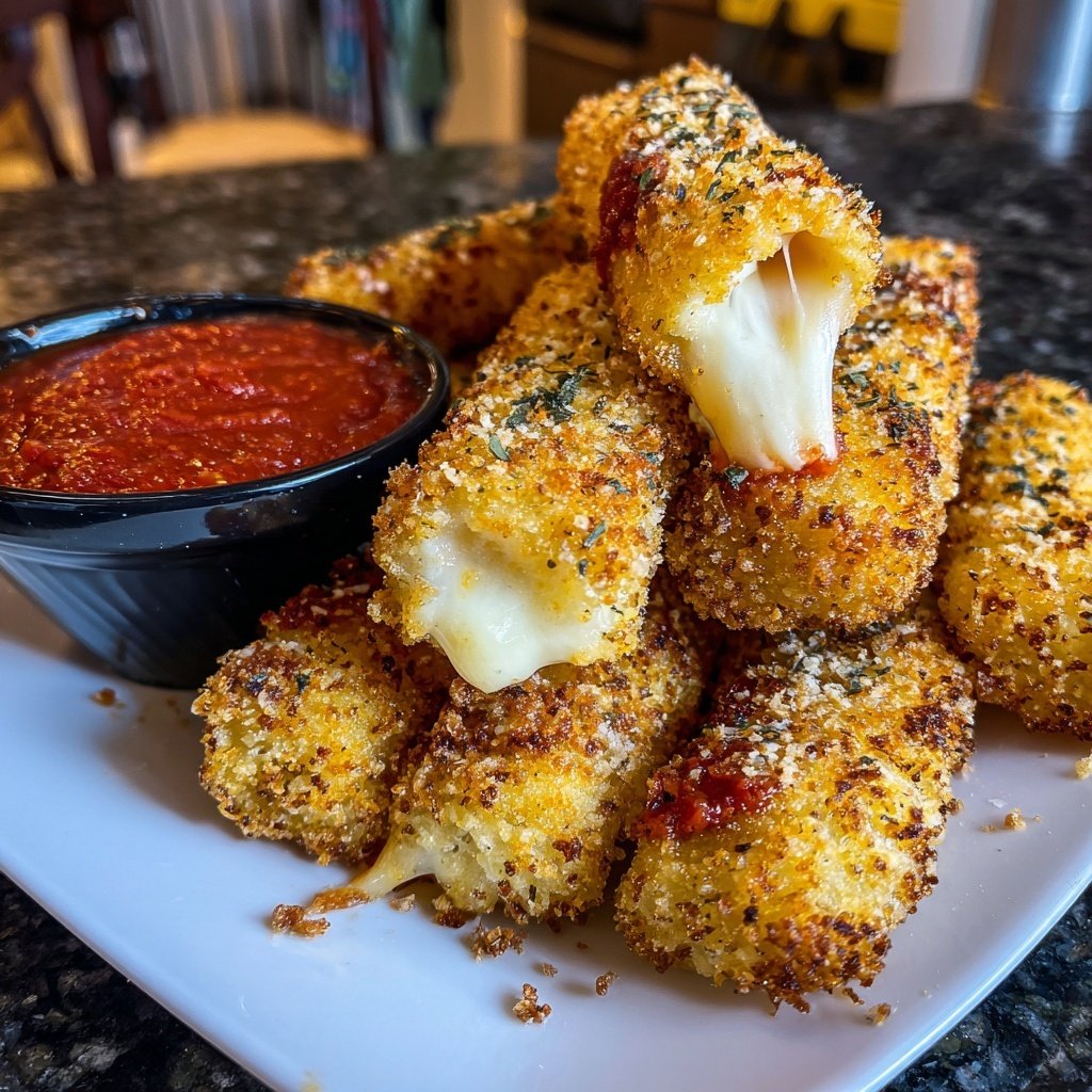 Mozzarella Sticks aus der Heißluftfritteuse