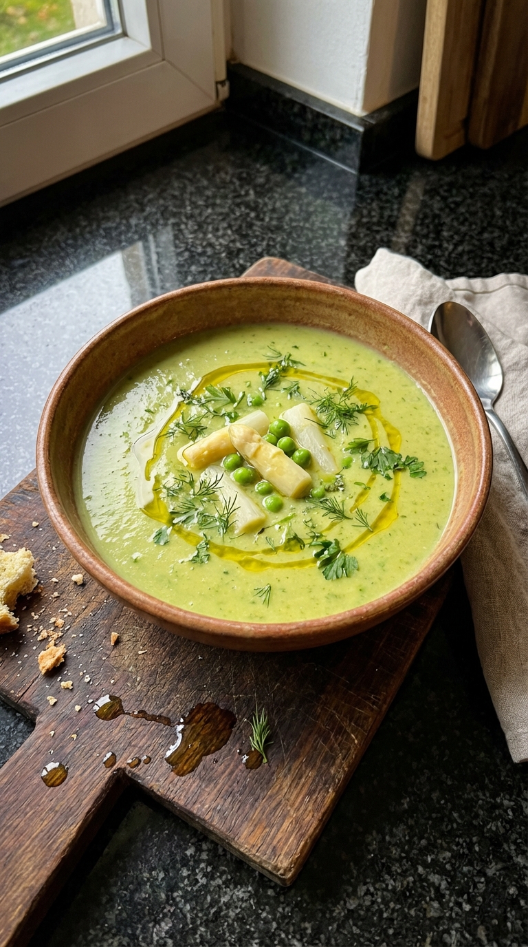 Spargel Erbsen Suppe