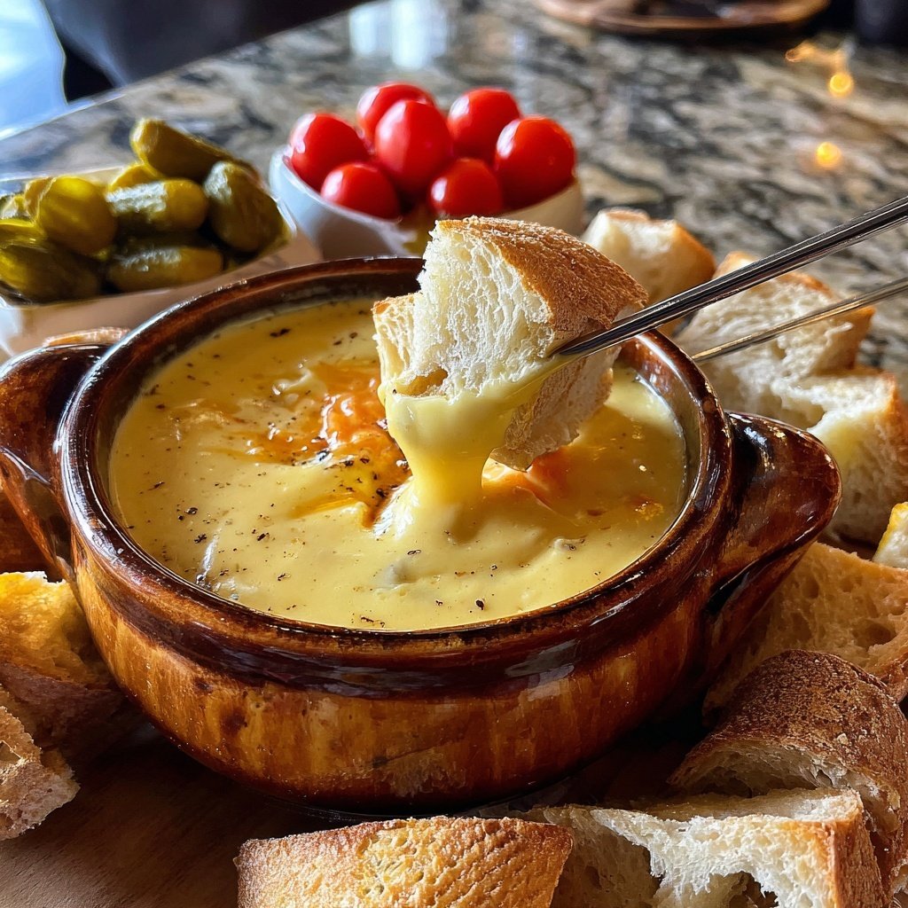 Öl Fondue mit verschiedenen Dips