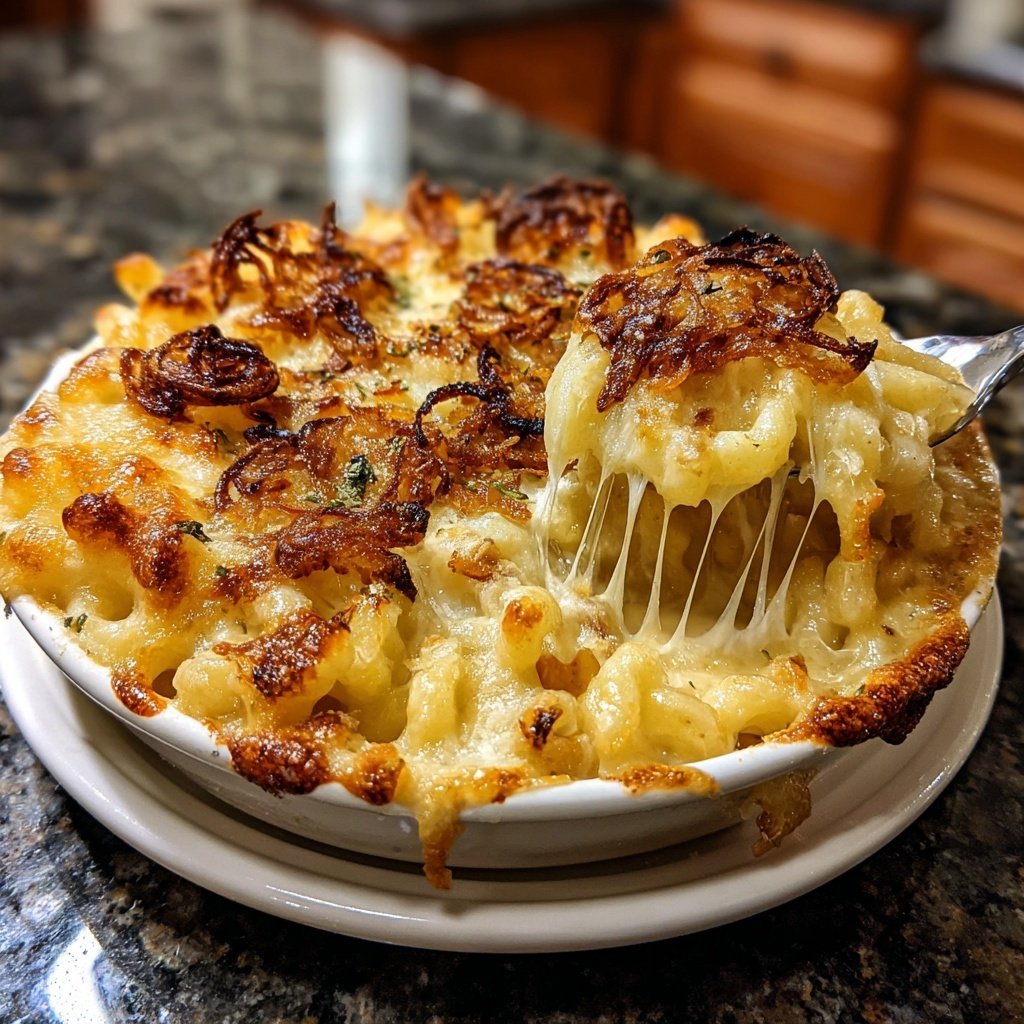 Käsespätzle-Auflauf mit Bergkäse