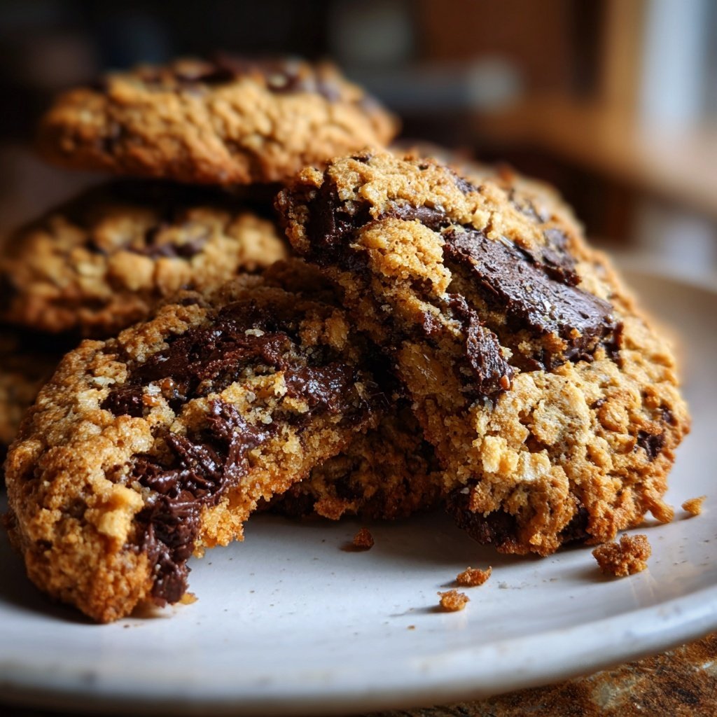Haferflocken-Schoko-Cookies als schnelle Plätzchen​