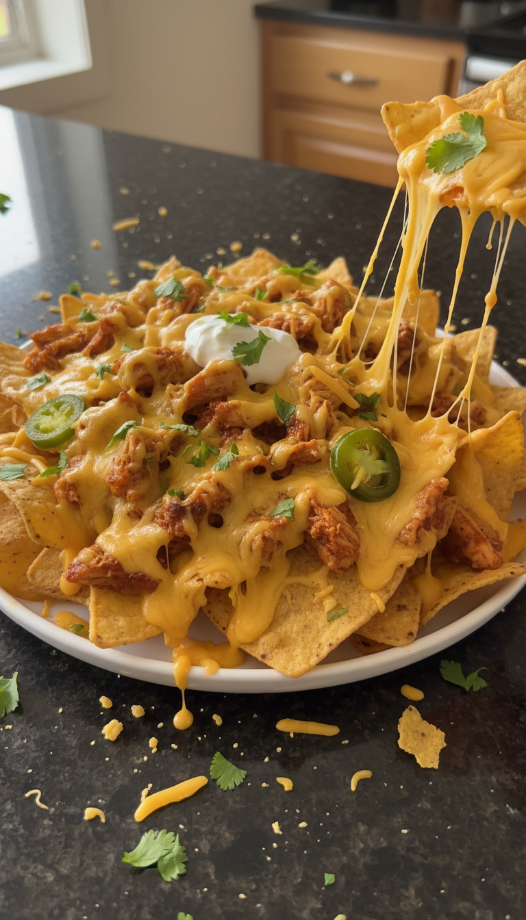 Chipotle Hähnchen Voll Beladene Nachos​