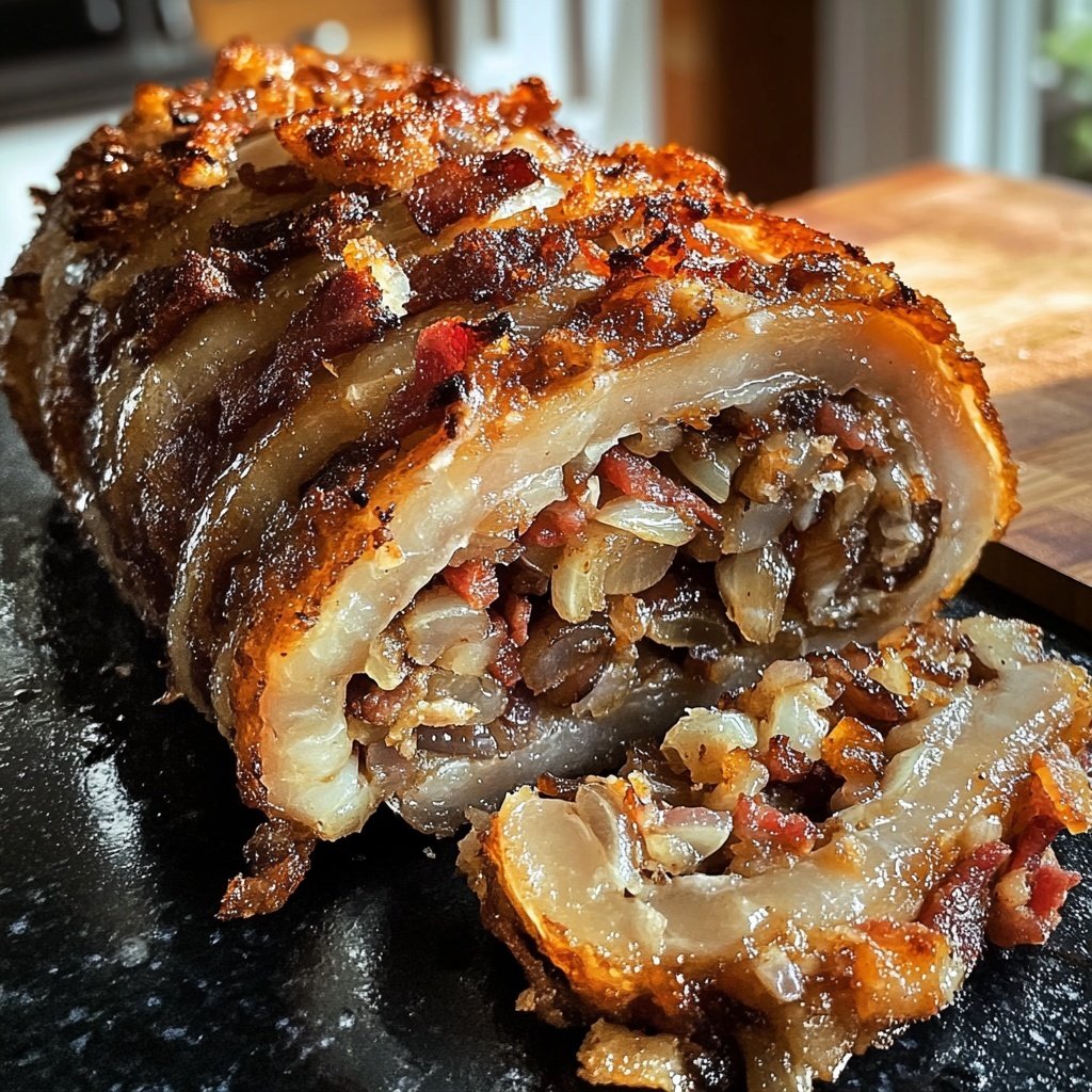 Geschmorte Rinderrouladen mit Rotkohl und Klößen