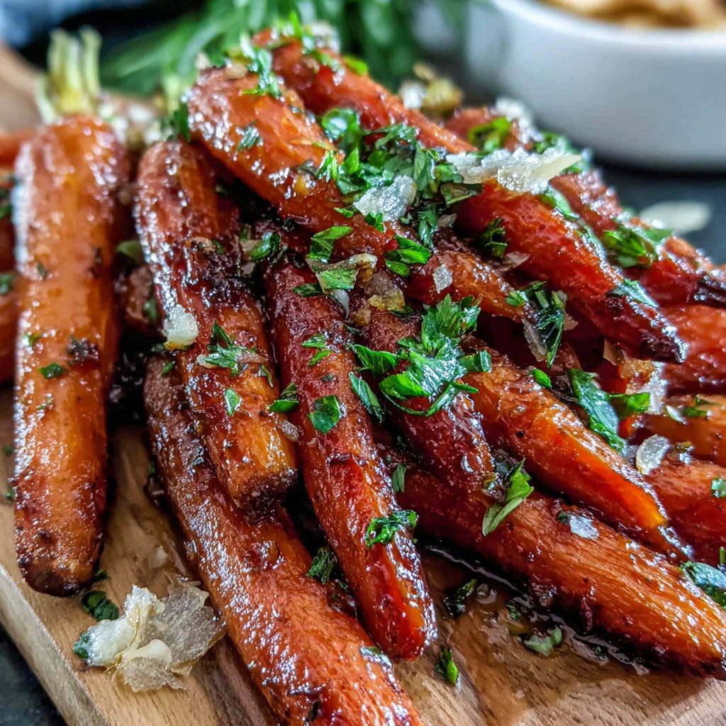 Honig Knoblauch glasierte Karotten