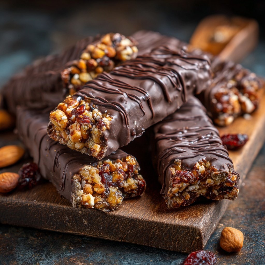 Energieriegel mit Schokolade